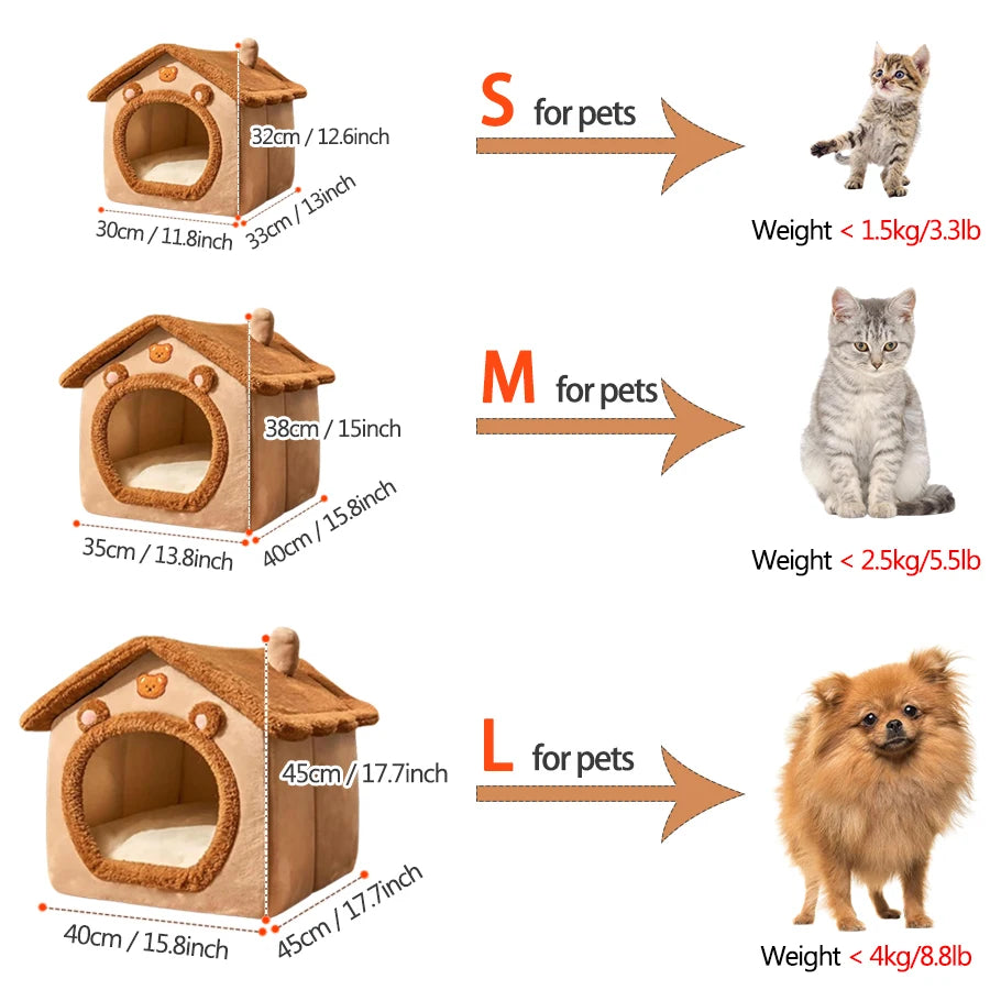 Portable & Washable Pet House for Cozy Comfort